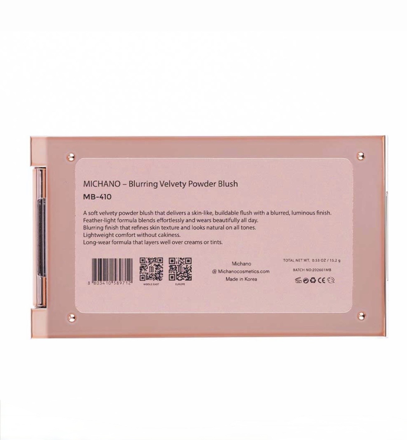 پالت رژگونه 3 رنگ شماره 410 میچانو MICHANO Blush Palette - تصویر 4
