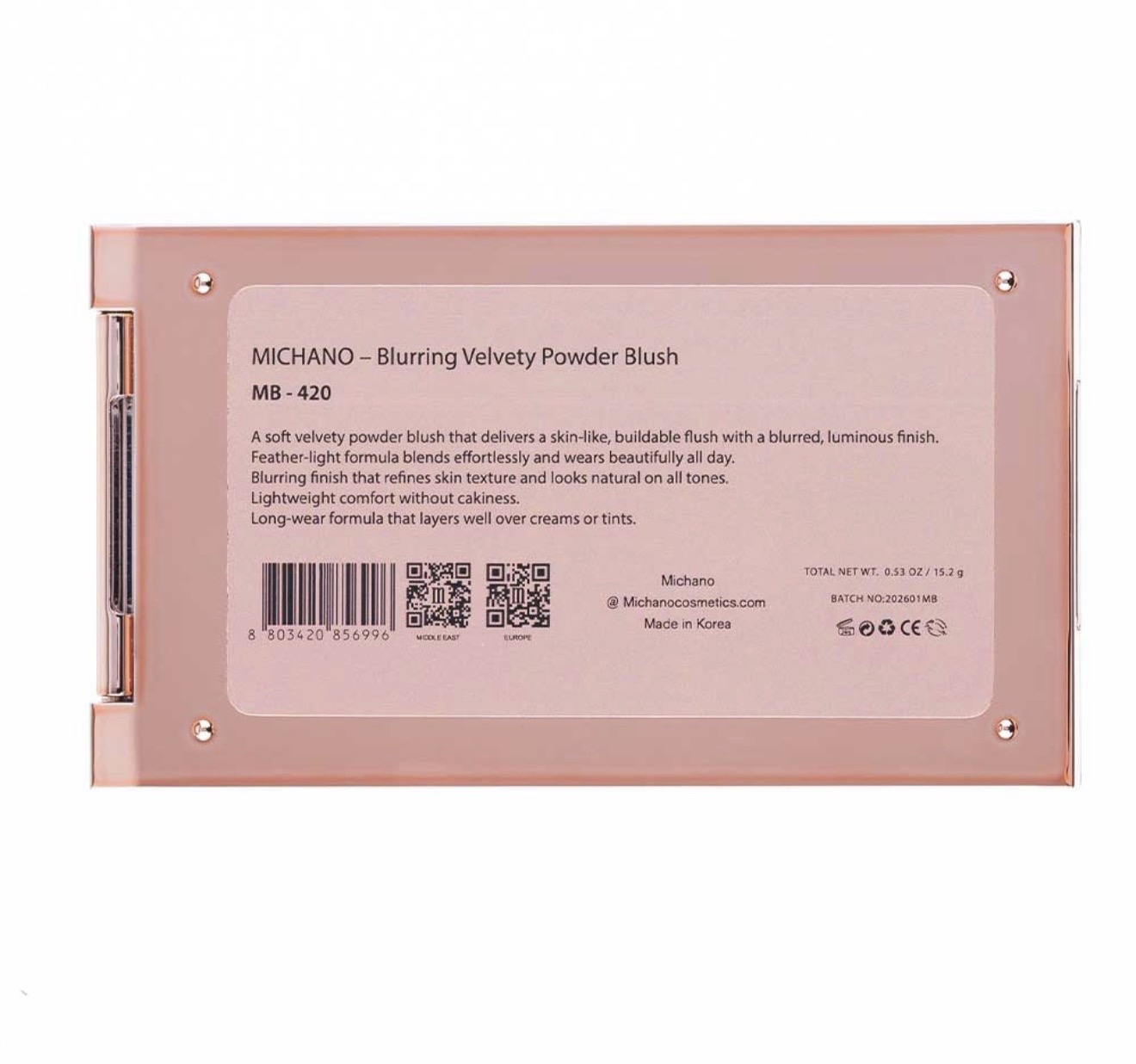 پالت رژگونه 3 رنگ شماره 420 میچانو MICHANO Blush Palette - تصویر 3