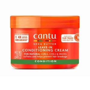 کرم نرم کننده بعد حمام کنتو CANTU حاوی شی باتر مدل CONDITIONING مناسب برای موهای موج دار، فر متوسط و آفریقایی حجم 340 گرم