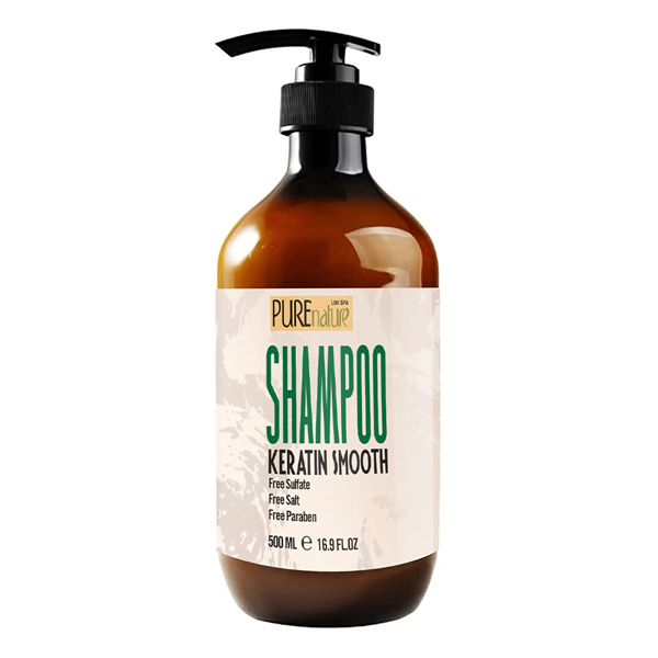 شامپو تقویت کننده مو پیورنیچر مدل Keratin Smooth حجم 500 میل - تصویر 2