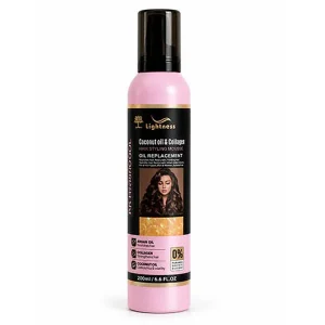 موس مو لایتنس مدل Coconut-Oil-and-Collagen مناسب برای موهای وزدار، نازک، کمحجم و نازک، چرب حجم 200 میلیلیتر