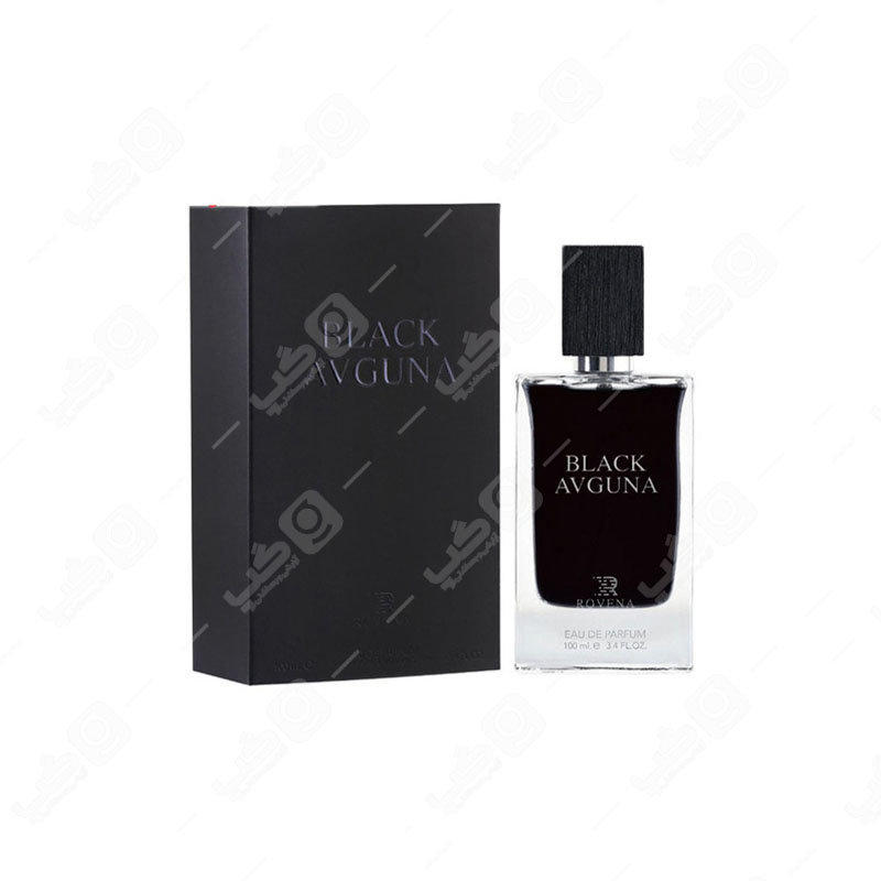 ادکلن مردانه روونا ROVENA مدل بلک افغان BLACK AVGUNA حجم 100 میلی لیتر