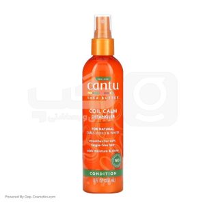 اسپری بازکننده گره های مو کنتو CANTU مدل COIL CLAM حاوی کره شی مناسب برای انواع موی فر نازک و ضخیم پرپشت و کم پشت حجم 237 میلی لیتر