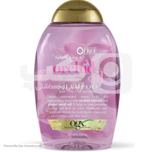 شامپو مو او جی ایکس OGX مدل اورکید اویل ORCHID OIL حاوی روغن ارکیده  حجم 385 میلی لیتر