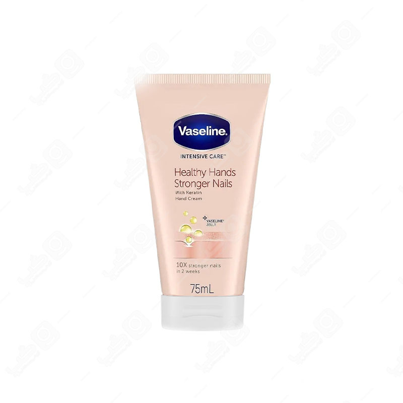 کرم مرطوب کننده دست وازلین VASELINE مدل STRONGER مناسب انواع پوست حجم 75 میلی لیتر