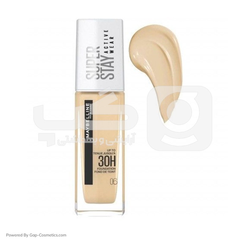 کرم پودر میبلین MAYBELLINE مدل 30 ساعته سوپر استی SUPER STAY شماره 06 حجم 30 میلی لیتر